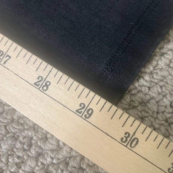 Eileen Fisher Womens Pants Size Small Black Coated Skinny Leg Pull On Mid Rise - Picture 7 of 12